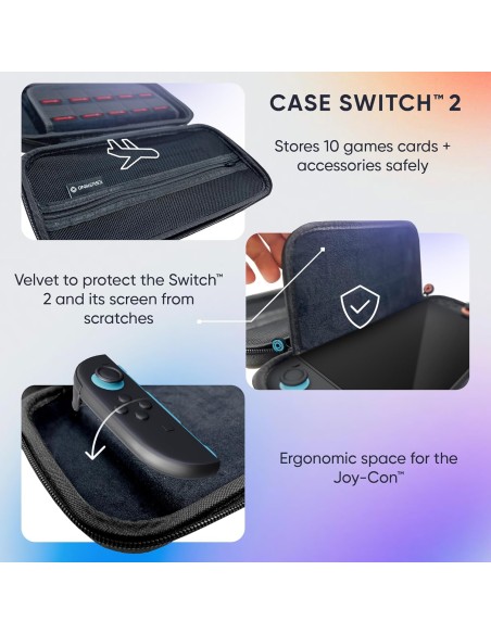 Funda Oniverse para Nintendo Switch 2 Kit 8 en 1 Color Gris