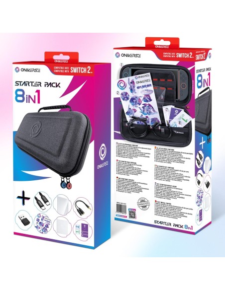 Funda Oniverse para Nintendo Switch 2 Kit 8 en 1 Color Gris