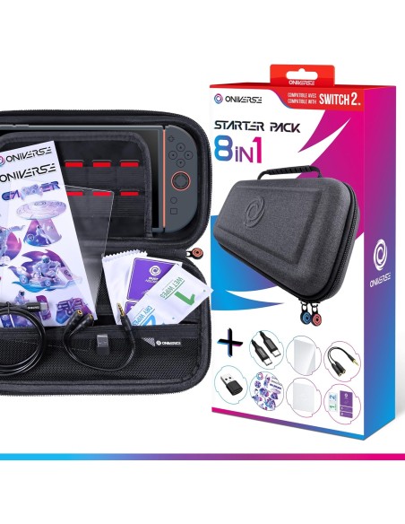 Funda Oniverse para Nintendo Switch 2 Kit 8 en 1 Color Gris
