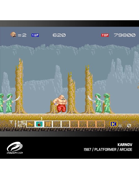 Cartucho con Juegos Windjammers, Karnov & Friends para Videoconsola Evercade