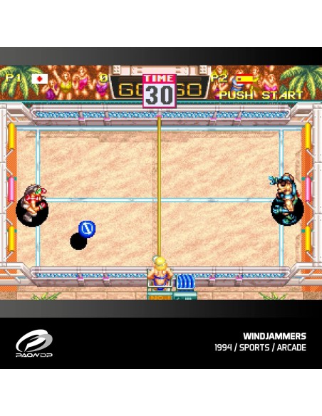 Cartucho con Juegos Windjammers, Karnov & Friends para Videoconsola Evercade