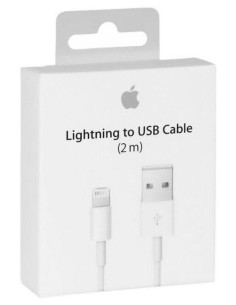 Cable USB Lightning Apple 2 Metros Sincronización Y Carga...
