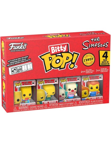 Pack de 4 Funko Bitty Pop! Los Simpsons Bart Modelo 85707