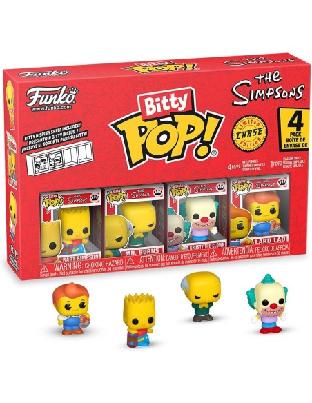 Pack de 4 Funko Bitty Pop! Los Simpsons Bart Modelo 85707