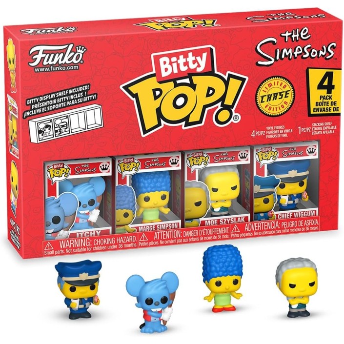 Pack de 4 Funko Bitty Pop! Los Simpsons Itchy...