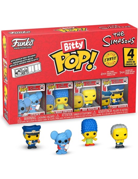 Pack de 4 Funko Bitty Pop! Los Simpsons Itchy Modelo 85708