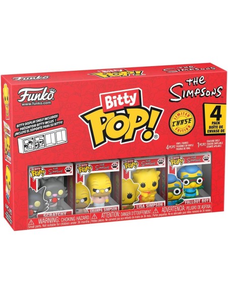 Pack de 4 Funko Bitty Pop! Los Simpsons Scratchy Modelo 85710