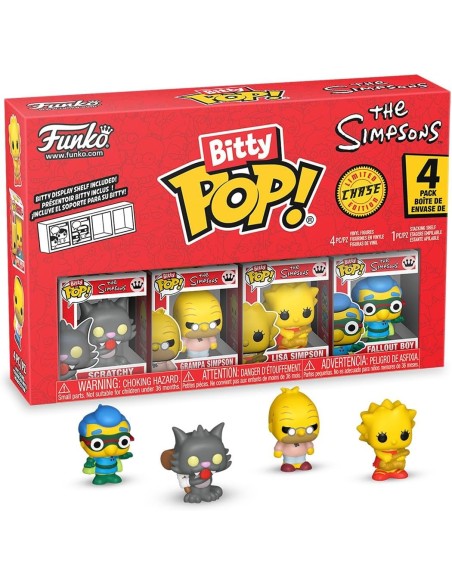 Pack de 4 Funko Bitty Pop! Los Simpsons Scratchy Modelo 85710
