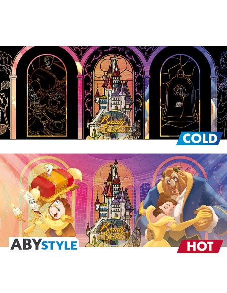 Taza Térmica de Cerámica Abystyle Disney Modelo Bella y Bestia