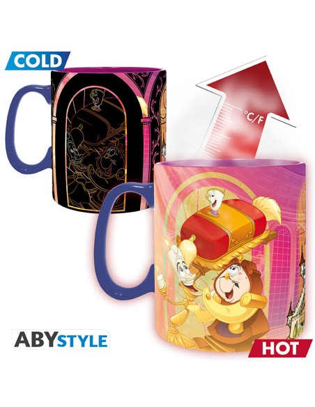 Taza Térmica de Cerámica Abystyle Disney Modelo Bella y Bestia