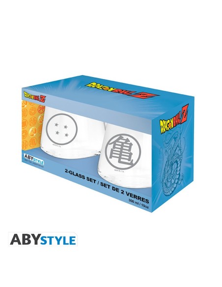 Set de 2 Vasos Abystyle Dragon Ball Modelo Kame y Dragon Ball