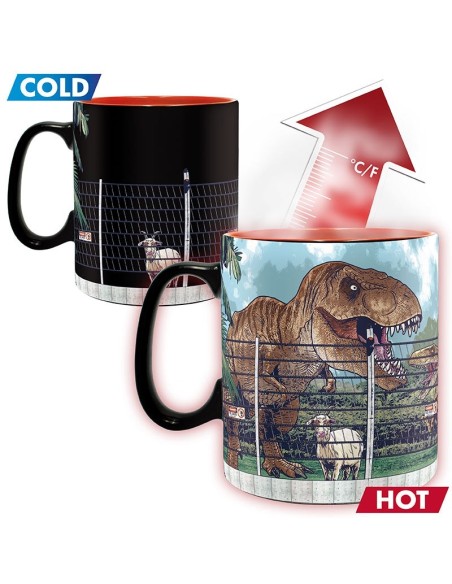 Taza Térmica de Cerámica Abystyle Jurassic Park Modelo Gate Big
