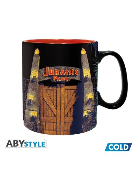 Taza Térmica de Cerámica Abystyle Jurassic Park Modelo Gate Big