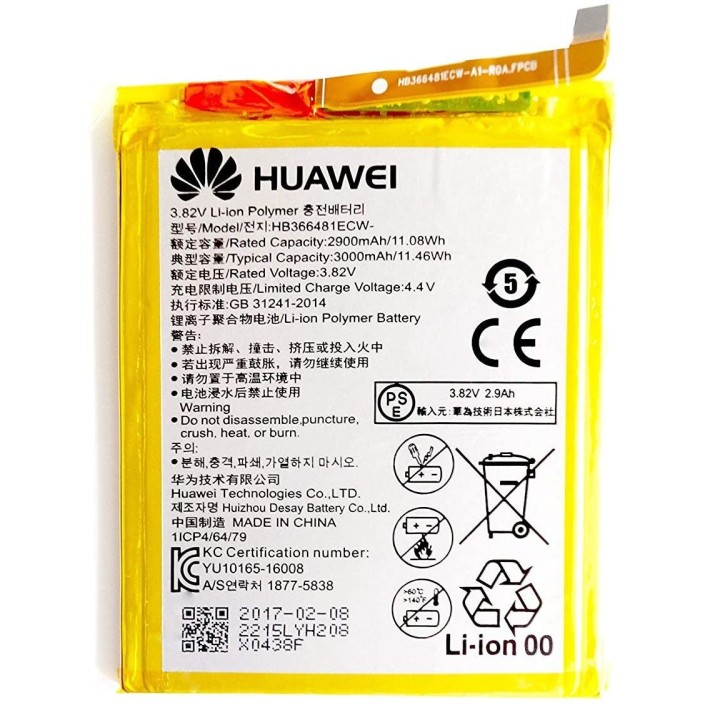 Batería Original Huawei HB366481ECW para P20...