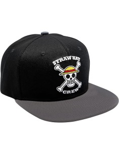 Gorra Abystyle One Piece Modelo Calavera Color Negro y Gris