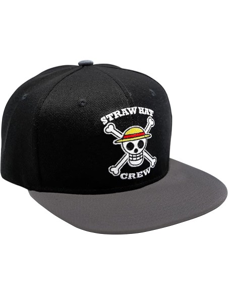 Gorra Abystyle One Piece Modelo Calavera Color Negro y Gris