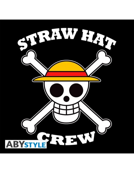 Gorra Abystyle One Piece Modelo Calavera Color Negro y Gris