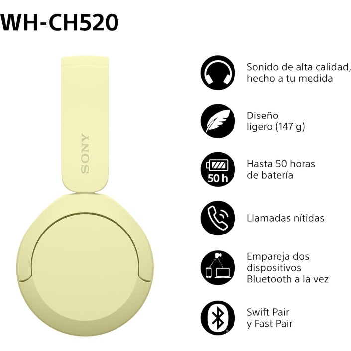 Auriculares Inalámbricos Sony WH-CH520 Color...