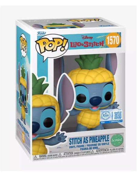 Figura Funko Pop! Disney Lilo y Stitch Stitch como Piña Modelo 1570 | 87208 Perfumado