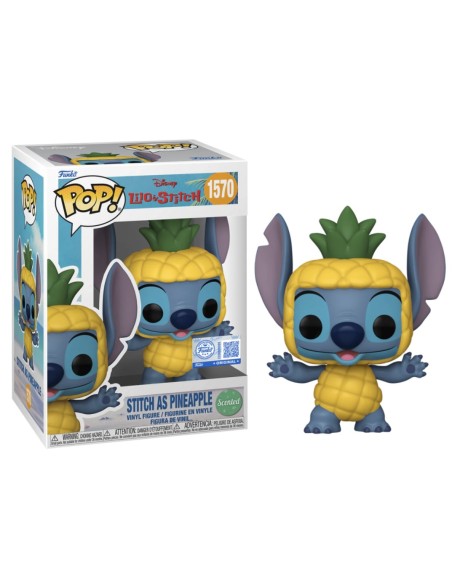 Figura Funko Pop! Disney Lilo y Stitch Stitch como Piña Modelo 1570 | 87208 Perfumado