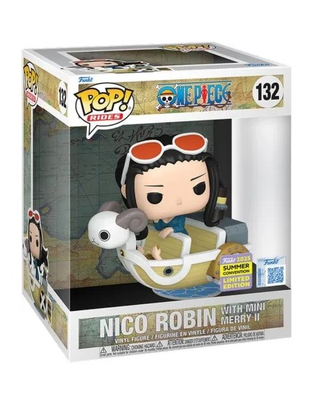 Figura Funko Pop! Rides One Piece Nico Robin ccon Mini Merry II Modelo 132 | 87942