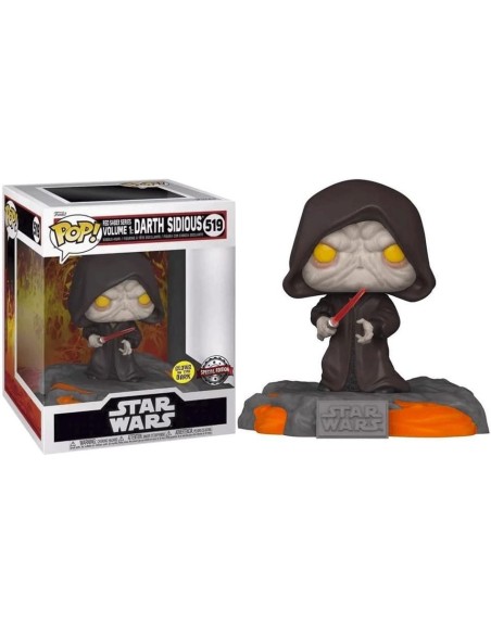 Figura Funko Pop! Star Wars Red Saber Series Volume 1 Darth Sidious Modelo 519 | 63293 Edición Especial Brilla en la oscuridad