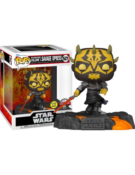 Figura Funko Pop! Star Wars Red Saber Series Volume 1 Savage Opress Modelo 521 | 63295 Edición Especial Brilla en la oscuridad