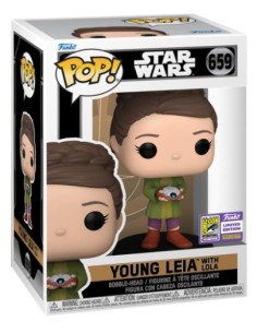 Figura Funko Pop! Star Wars Joven Leia con Lola Modelo... 2