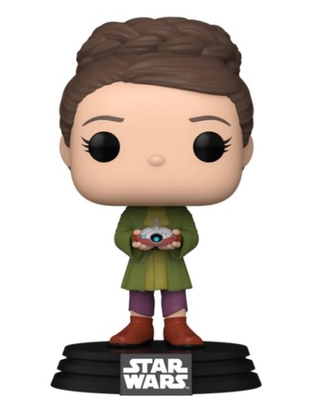 Figura Funko Pop! Star Wars Joven Leia con Lola Modelo 659 | 71741 Edición Limitada Convención Comic Con