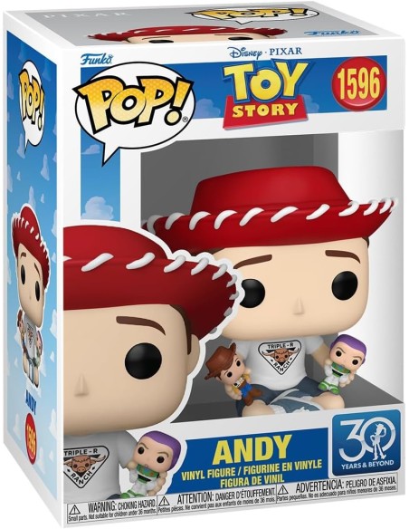 Figura Funko Pop! Disney Toy Story 30 Aniversario Andy Modelo 1596 | 86273