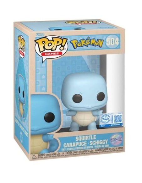 Figura Funko Pop! Juegos Pokemon Squirtle Modelo 504 | 87875 | Edición Especial
