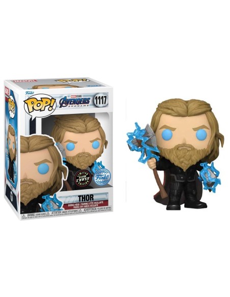 Figura Funko Pop! Marvel Avengers Thor Modelo 1117 | 64906 Chase Edición Especial Brilla en la Oscuridad