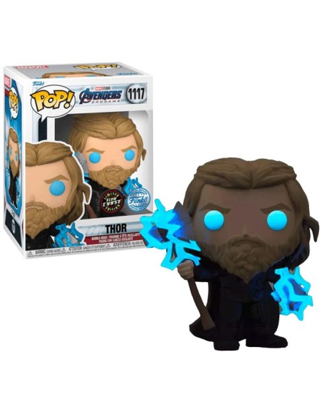 Figura Funko Pop! Marvel Avengers Thor Modelo 1117 | 64906 Chase Edición Especial Brilla en la Oscuridad