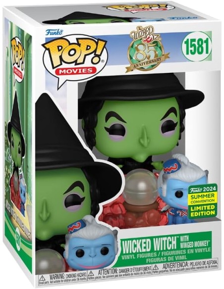 Figura Funko Pop! Películas 85 Aniversario El Mago de Oz Bruja Malvada con mono alado  Modelo 1581 | 78305 Edición Limitada