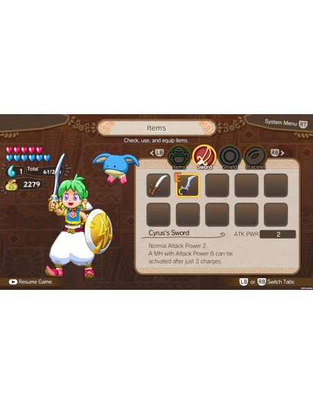 Juego Wonder Boy Asha in Monster World Edición Coleccionista Limitada para Nintendo Switch