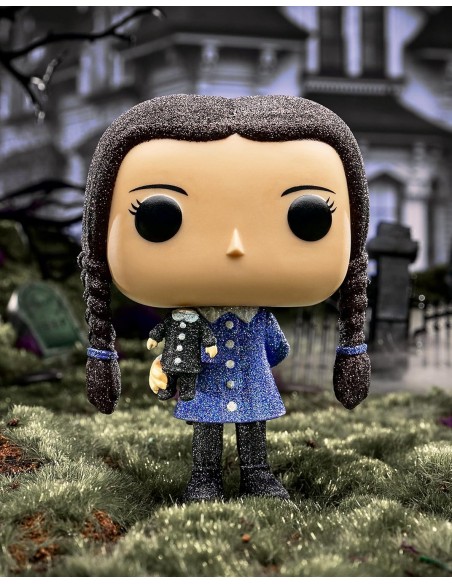 Figura Funko Pop! Televisión La Familia Addams Miércoles Modelo 881 | 82389 Edición Especial de Funko Diamon Glitter