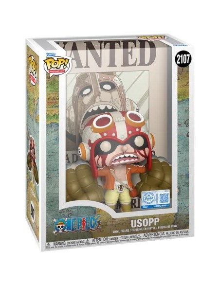Figura Funko Pop! Animación One Piece Poster Wanted Ussop Modelo 2107 | 88184 Edición Limitada