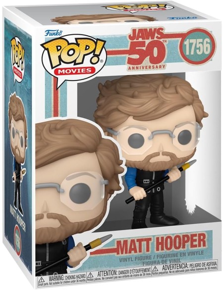 Figura Funko Pop! Películas Tiburón 50 Aniversario Matt Hooper Modelo 1756 | 84366