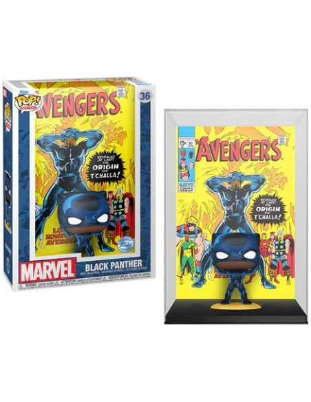 Figura Funko Pop! Comic Covers Marvel The Avengers Black Panther Modelo 36 | 74442 Edición Especial