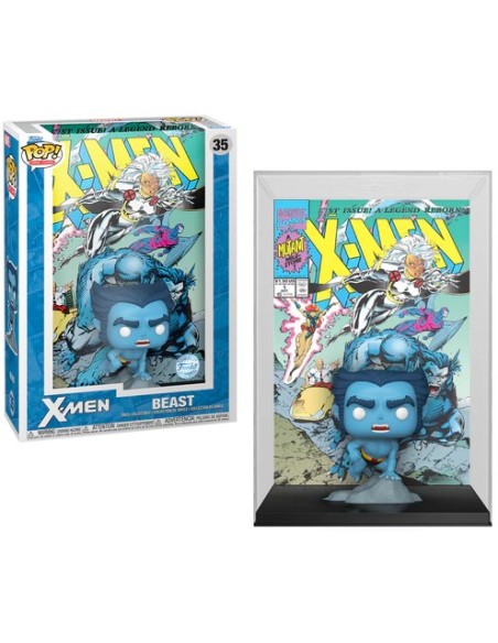 Figura Funko Pop! Comic Covers Marvel X-Men Beast Modelo 35 | 71982 Edición Especial | Outlet Caja Dañada