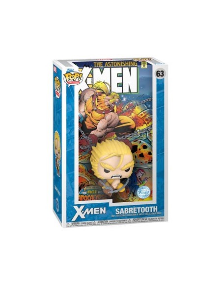 Figura Funko Pop! Comic Covers Marvel X-Men Diente de Sable Modelo 63 | 84426 Edición Especial