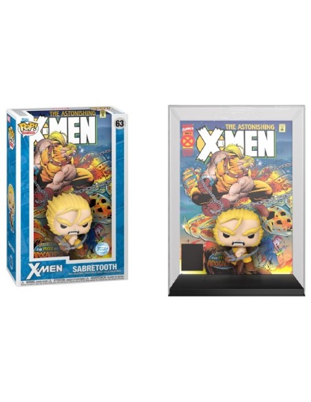Figura Funko Pop! Comic Covers Marvel X-Men Diente de Sable Modelo 63 | 84426 Edición Especial