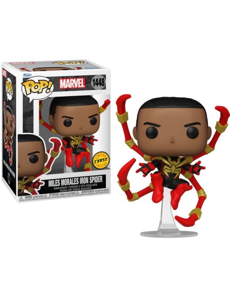 Figura Funko Pop! Marvel Miles Morales Iron Spider Modelo 1448 | 83753 Edición Chase