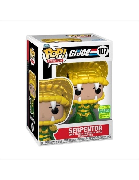Figura Funko Pop! Juguetes Retro G.I. Joe Serpentor Modelo 107 | 65252 Edición Limitada Convención Verano 2022
