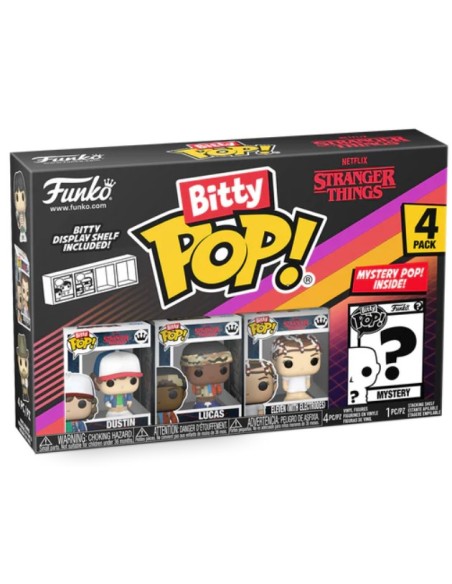 Pack de 4 Funko Bitty Pop! Stranger Things Modelo Dustin | 83662