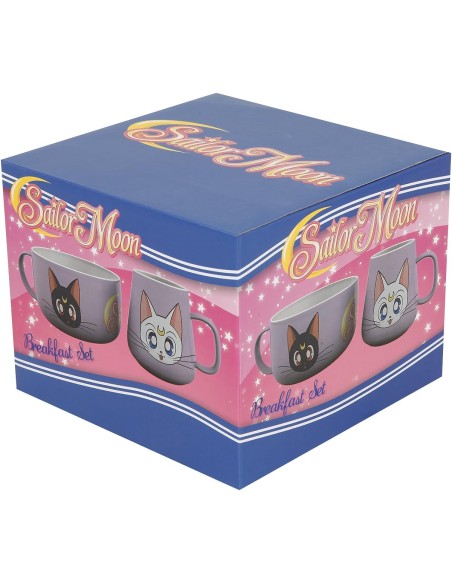 Set desayuno de Cerámica Bol + Taza Abystyle Sailor Moon Modelo Luna & Artemis