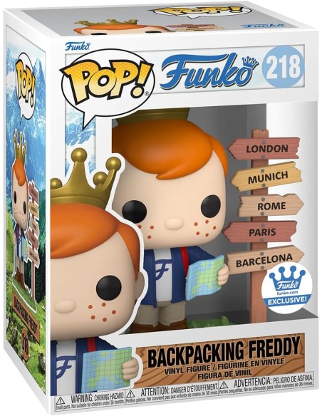 Figura Funko Pop! Backpacking Freddy Modelo 218 | 77109 Edición Exclusiva de Funko