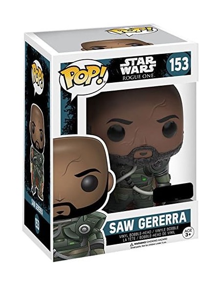 Figura Funko Pop! Star Wars Rogue One Saw Gererra Modelo 153 | 10457 Edición Exclusiva Wootbox