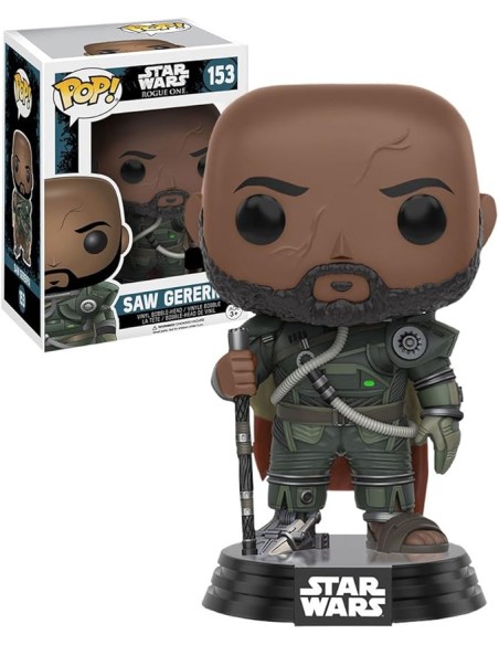 Figura Funko Pop! Star Wars Rogue One Saw Gererra Modelo 153 | 10457 Edición Exclusiva Wootbox