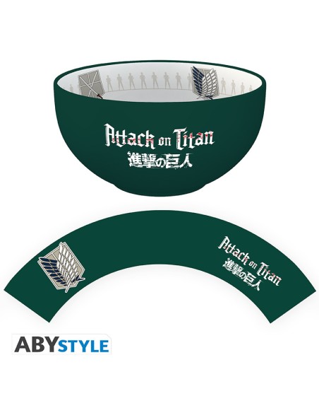 Bol de Cerámica Abystyle Ataque de los Titanes Modelo Emblema
